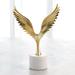 Global Views Soaring Metal in White/Yellow | 13.5 H x 9.5 W x 5.5 D in | Wayfair 8.82999