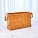 Global Views Soft Woven Leather Basket-Sm in Orange | 12 H x 18 W x 6.25 D in | Wayfair 9.93741