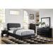 Red Barrel Studio® Tufted Platform Bed Upholstered/Faux leather in Black | 50 H x 72 W x 84 D in | Wayfair C383C117BF6E4378AA3B18B0CFAD92D6