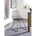 ClickDecor Adore Decor Vivi Boho Modern Eclectic Cafe Wire Chair for Kitchen or Dining Room in White/Black | 33.07 H x 18.5 W x 20 D in | Wayfair