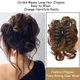 Extension de chignon synthétique pour femmes postiche décoiffée pince à cheveux postiche bouclée