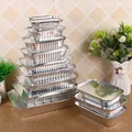 Casserole rectangulaire en aluminium pour poulet lot de 10 pièces plats à emporter sans couvercle