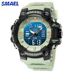 SAMEL Sport Style hommes montre numérique choc militaire montres double affichage étanche armée