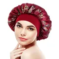 Bonnet en satin à motif papillon pour femme bonnet de nuit couvre-chef souple pour bouclés bonnet