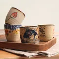 Tasse à vin antique en céramique de style japonais ensemble plex tasse à café rétro pot à vin