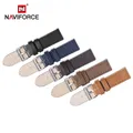 NAVIFORCE – Bracelet de rechange pour hommes 23mm haute qualité accessoires noir bleu marron