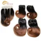 Tissage en lot péruvien naturel court et bouclé blond miel ombré 1B 30 8 pouces avec closure