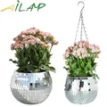 Planteur boule disco diamètre 20cm pot de fleurs suspendu prêt à l'emploi décor boule Disco pour