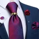 Cravate en soie pour hommes rouge bleu solide 8cm de large pour fête de mariage accessoires de
