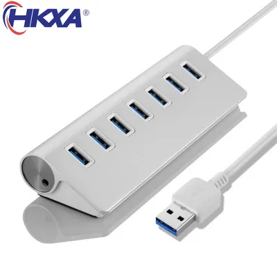 HUB USB 3.0 multi 4 7 ports avec adaptateur secteur pour Xiaomi Macbook Pro Air ordinateur PC