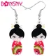 Bonsny-Boucles d'Oreilles Kimono Japonais en Acrylique pour Fille Bijoux Pendants Breloques en