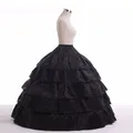 Jupon Lolita pour robe de mariée 5 couches feuille de Lotus taille haute réglable longue N84D