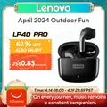Lenovo Écouteurs LP40 Pro TWS Sans-fil Oreillette Authentique Casque Réducteur de Bruit Contrôle