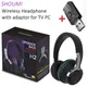 Casque Bluetooth sans fil avec micro et adaptateur USB casque antibruit stéréo pliable basse