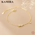 KAMIRA-Bracelet romantique en argent regardé 925 pour femme fleur rose mignonne bracelet coeur