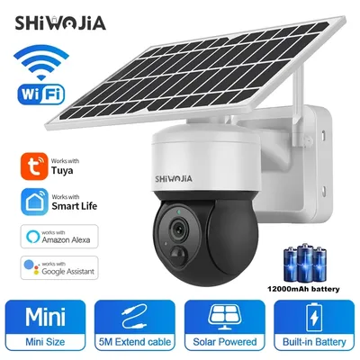 camera de surveillance extérieure wifi Shinojia – caméra de Surveillance extérieure solaire PTZ