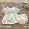 T-shirt imprimé à manches courtes pour bébés filles barboteuses pour enfants vêtements d'été pour