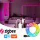 Zigbee USB Led bande lumineuse RGB Led lumières Tuya Wifi Smart TV bande de rétro-éclairage pour la