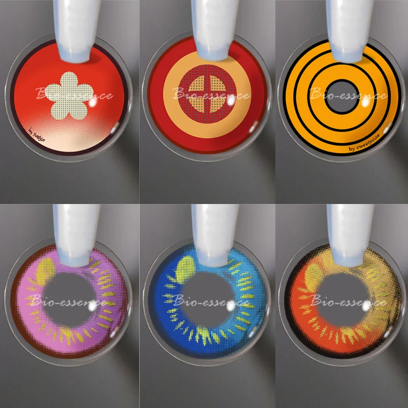 Bio-essence Cosplay lentilles de Contact de couleur pour les yeux Kitagawa Marin lentilles Makima lentilles Power Anime lentilles Hu tao lentilles roses