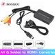 CVBS AV SVIDEO Adaptateur compatible RCA vers HDMI pour DVD HDTV STB Compatible avec PS2/ PS3