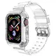 Bracelet transparent et étui pour Apple Watch bracelet en plastique série 9 8 7 6 SE 5 49mm