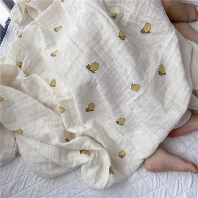 Couvertures pour bébé nouveau-né 100% coton biologique couches en mousseline couvertures