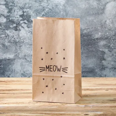 Sac à pain en papier Kraft en forme de chat sac à pain pour café de mariage sacs cadeaux en papier