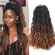 Extensions de Cheveux Longs Bouclés pour Femme Dreadlock Cheveux au Crochet Tresses Synthétiques