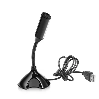 Microphone USB réglable avec support pour ordinateur portable studio chant jeu streaming bureau