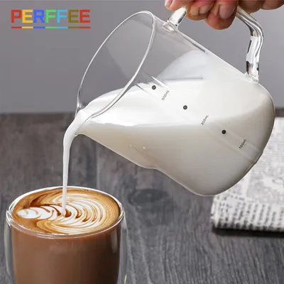 Pichet à lait en verre Barista mousseur à lait expresso café latte pichet à mousse pichet à