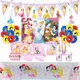 Décoration de fête d'anniversaire princesse Disney sacs cadeaux pour enfants boîte à bonbons