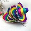 Chapeau de plage anderen paille naturelle pour adultes et enfants chapeaux de soleil mexicains