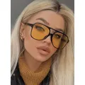 Lunettes de soleil à grande monture pour femmes lunettes de soleil vintage marque rétro noir