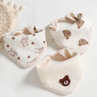 Serviette triangulaire en coton pour bébé bavoir à usage touristique mouchoir pour nouveau-né