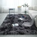 Tapis moelleux en peluche pour salon tapis gris pour chambre à coucher tapis anti-ald tapis en