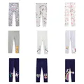 Tuonxye-Leggings en coton doux et respirant pour filles pantalons skinny pour enfants motif de