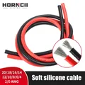 Câble en silicone super souple, fil de cuivre flexible plaqué 18, 20, 18, 16, 14, 12, 10, 8, 6, 4, 2, 0 AWG, batterie, onduleur, UPS,etc.