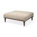 Alder I Upholstered Cream Seat w/ Brown Wood Base Accent Bench - 42"W x 42"D x 16"H
