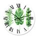 Designart 'Tropical Leaf Of Monstera IV' Farmhouse wall clock