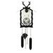 16" White and Black Deer Cuckoo Wall Clock