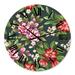 Designart 'Vintage Pink and Red Wildflowers I' Traditional wall clock