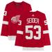 Moritz Seider Red Detroit Wings Autographed adidas Authentic Jersey