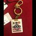 Gucci Accessories | Gucci Keychain New With Tag Inbox Unisex | Color: Gold/White | Size: 2.25x1.75 For Leather