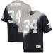 Men's Mitchell & Ness Bo Jackson Black/Silver Las Vegas Raiders Retired Player Name Number Diagonal Tie-Dye V-Neck T-Shirt