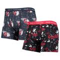 Men's Pair of Thieves Black/Navy Cleveland Guardians Super Fit 2-Pack Boxer Briefs Set