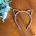 Urban Outfitters Accessories | Leopard Print Fuzzy Cat Ears Headband | Color: Brown/Tan | Size: Os