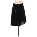 Zara Basic Casual A-Line Skirt Knee Length: Black Solid Bottoms - Women's Size X-Small