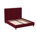 Ambella Home Collection Hannah Bed - Tall Leg Polyester in Red | 64 H x 81 W x 85 D in | Wayfair B325-00K_6029-33