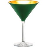 Nicolette Mayer 2.25 oz. Crystal Martini Glass Crystal in Green | 7 H x 4.5 W in | Wayfair OROCocktailEmerald2Piece