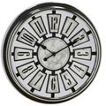 Bakaji - Orologio da Parete Station Design Moderno in Plastica Nera Diamentro 30cm Marmo